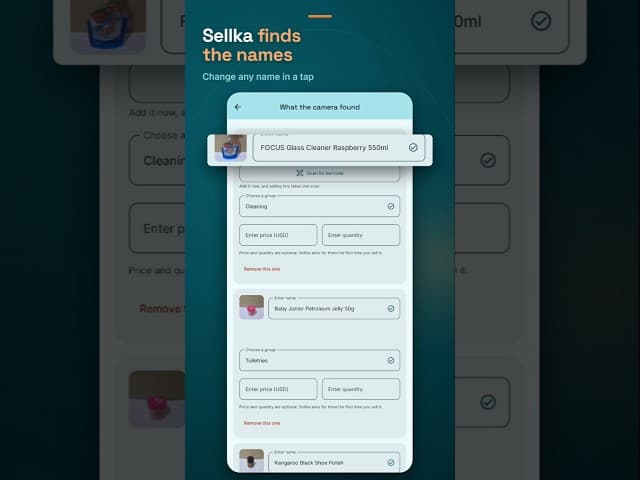 How to Keep Stock Records Fast: Your Phone Camera Names Each Product | Sellka